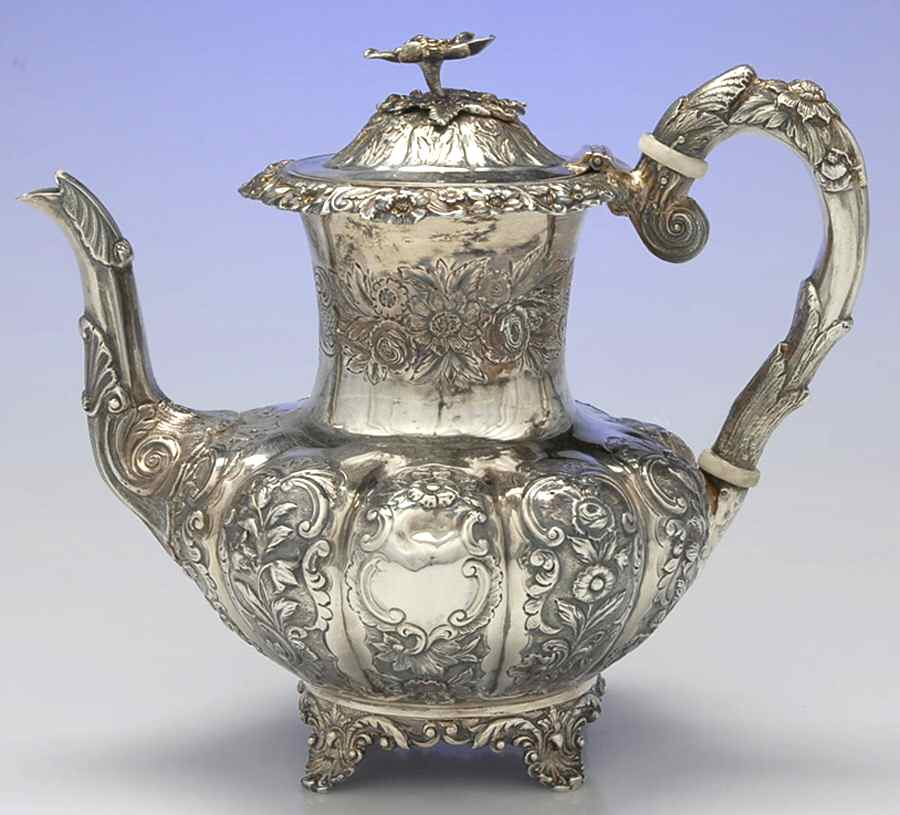 J1W1 (Sterling, Hollowware) Coffee Pot by James Wintle-1