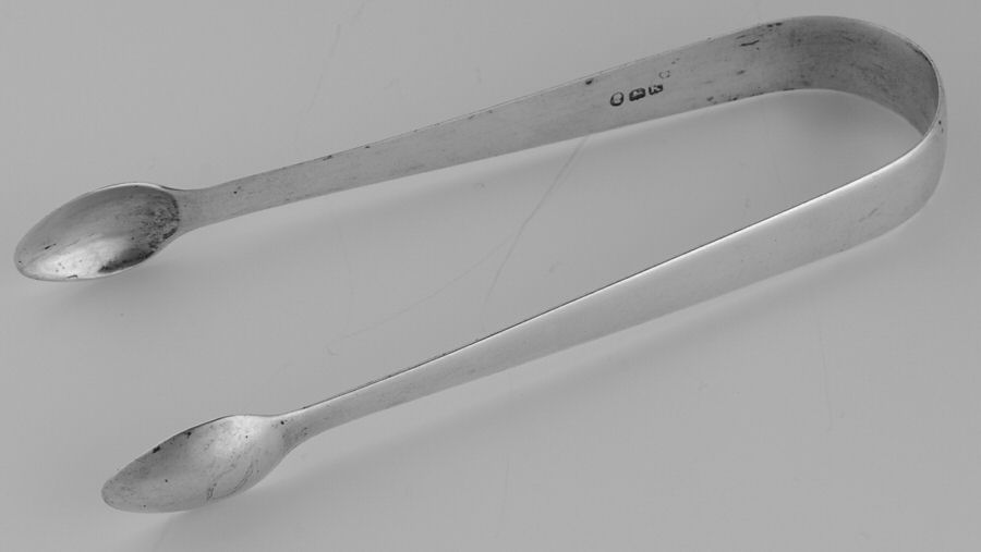 J3G1 (Sterling) Large Sugar Tongs by John Gear-1