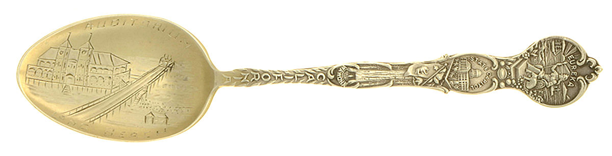 States & Cities Souvenir Spoons(Sterling) California Teaspoon by Joseph Mayer (USA)-1