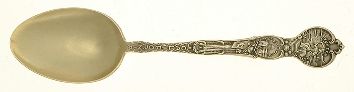 States & Cities Souvenir Spoons(Sterling) California Teaspoon by Joseph Mayer (USA)-1
