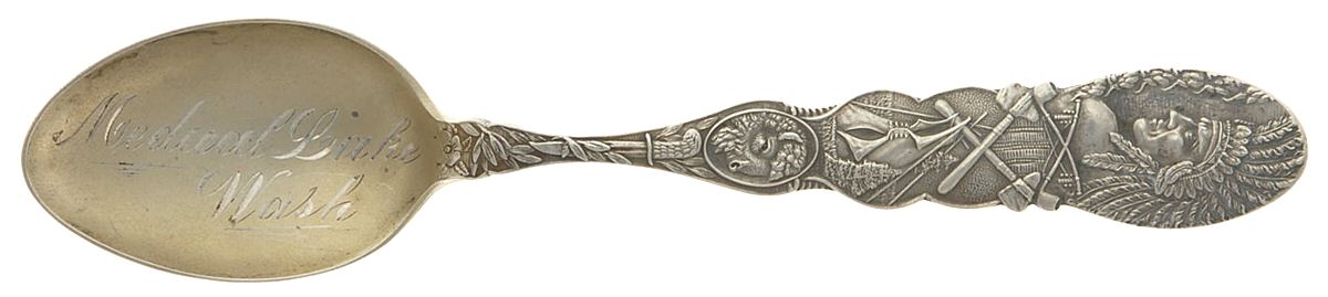 States & Cities Souvenir Spoons(Sterling) Washington State Teaspoon by Joseph Mayer (USA)-1