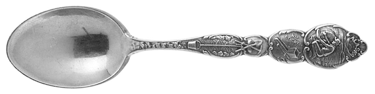 States & Cities Souvenir Spoons(Sterling) Alasa Demitasse Spoon by Joseph Mayer (USA)-1
