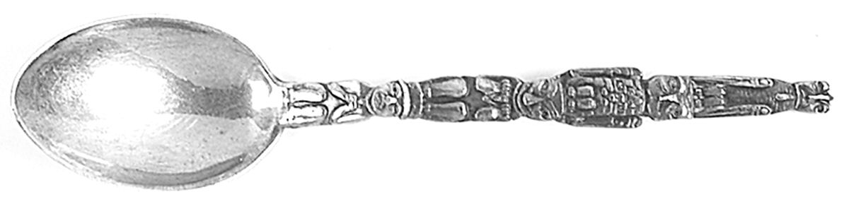 States & Cities Souvenir Spoons(Sterling) Alasa Demitasse Spoon by Joseph Mayer (USA)-1
