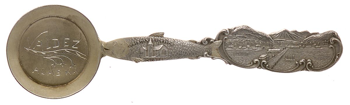 States & Cities Souvenir Spoons(Sterling) Alasa Demitasse Spoon by Joseph Mayer (USA)-1