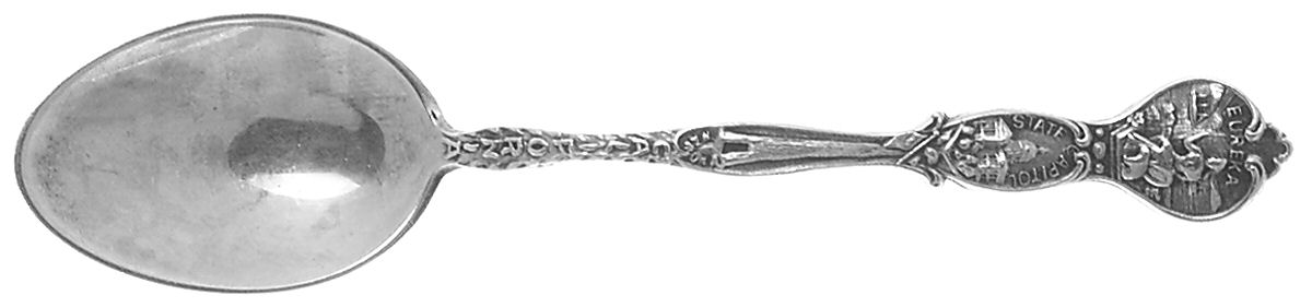 States & Cities Souvenir Spoons(Sterling) California Demitasse Spoon by Joseph Mayer (USA)-1