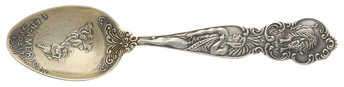 States & Cities Souvenir Spoons(Sterling) New York Demitasse Spoon by Joseph Seymour-1