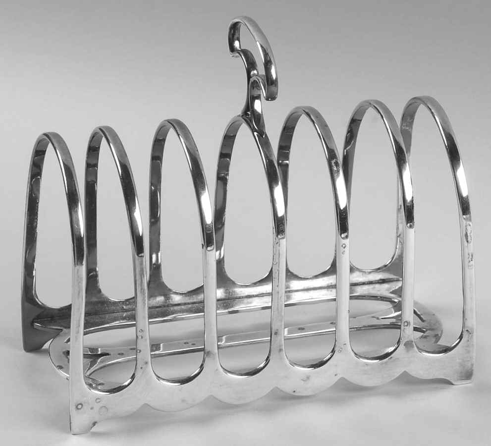 J3C1 (Silverplate, Hollowware) 6 Slot Toast Rack by J Cockburn-1