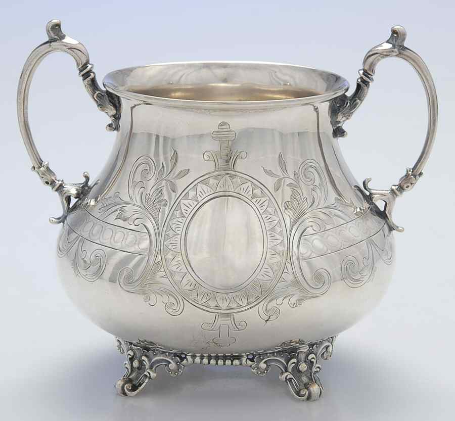 JGW1 (Silverplate, Hollowware) Open Sugar Bowl by Jonas&George Bowen-1