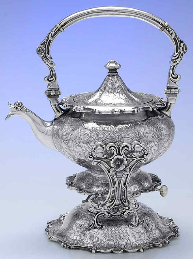 581S (Sterling, Hollowware) Kettle, Stand & Burner by J E Caldwell-1
