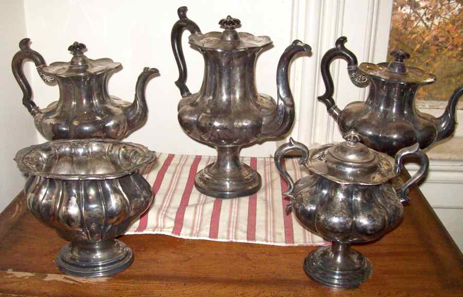 JDS1593C (Silverplate, Hollowware) Silverplate Coffee Pot by James Dixon & Sons-1