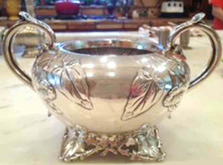 2957 (Silverplate, Hollowware) Sugar Bowl No Lid by James Dixon & Sons-1