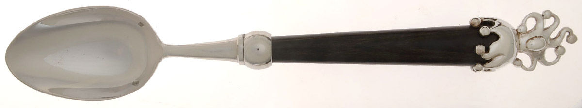 Fou-Black (Silverplate) Dessert/Oval Soup Spoon by Jean Boggio Flatware-1