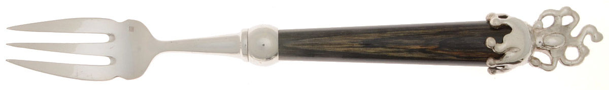 Fou-Black (Silverplate) Individual Fish Fork with Stainless Tines by Jean Boggio Flatware-1