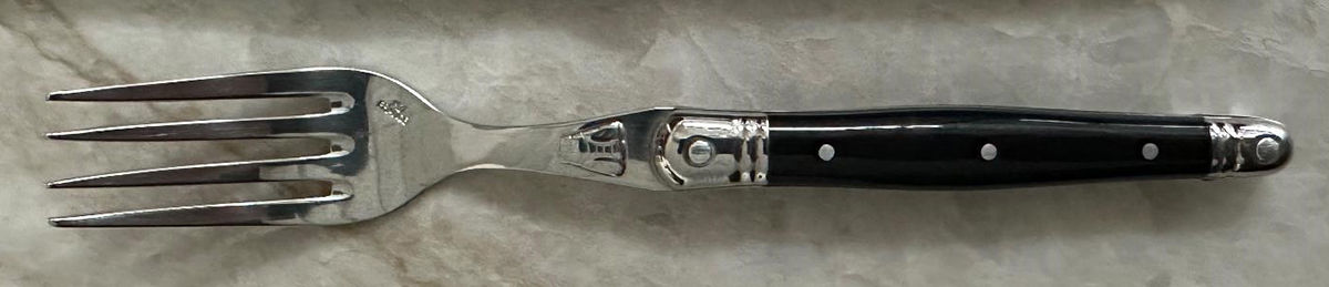 Laguiole-Black (Stainless) Individual Salad Fork by Jean Dubost (France)-1
