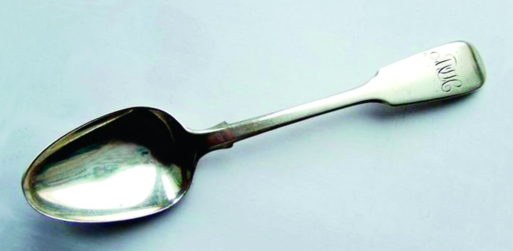 Fiddle (Sterling) Teaspoon by John Le Gallais-1