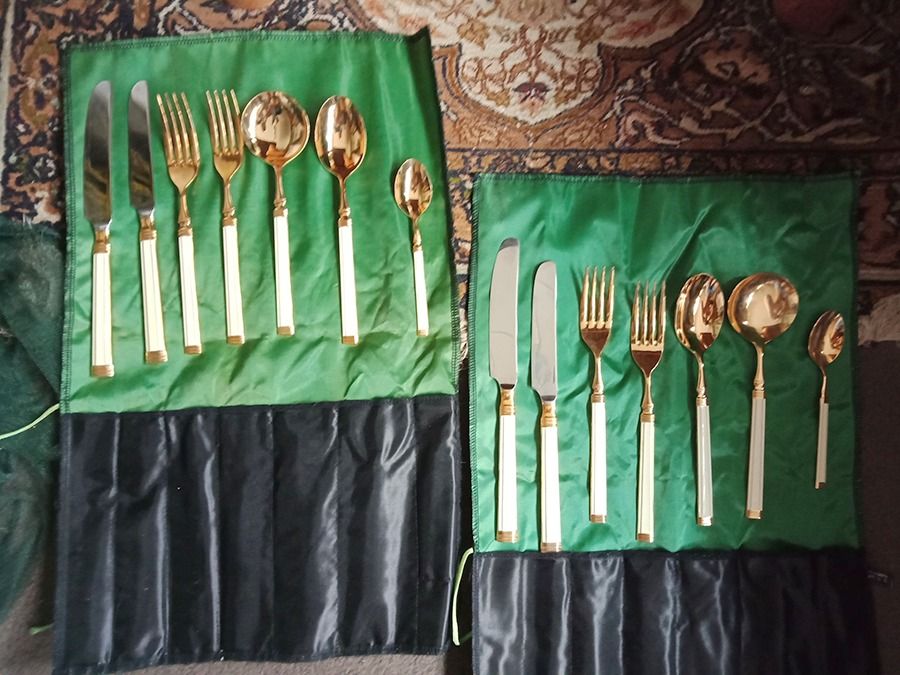 Golden Imperial-White (Gold Electroplate) Fork by Japan-1