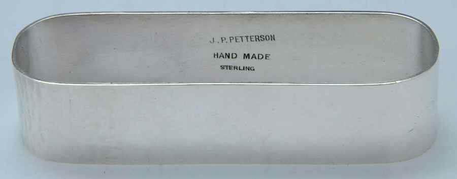 JPZ1 (Sterling, Hollowware) Oblong Napkin Ring by John Pontus Petterson-1