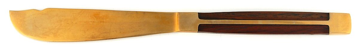 JCZ1 (Brass, Teak) Individual Solid Fish Knife by Jean Claude-1