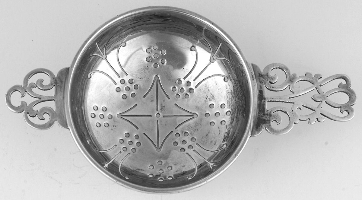 Sterling Hollowware Solid Individual Overcup Tea Strainer by J B Chatterly & Sons-1