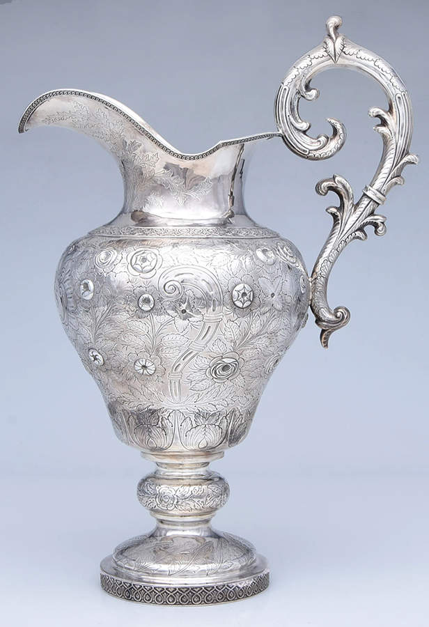 J6M1 (Sterling, Hollowware) Footed Ewer/Pitcher by John Chandler Moore-1