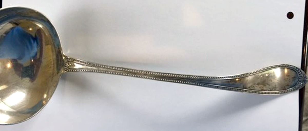 J7S3 (Coin) Sterling Silver Soup Ladle by Jones, Shreve, Brown & Co-1