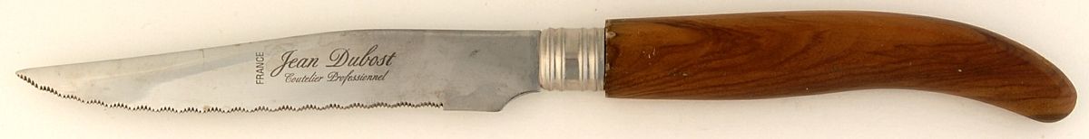 JED8 (Stainless) Individual Steak Knife Hollow Handle by Jean Dubost (France)-1