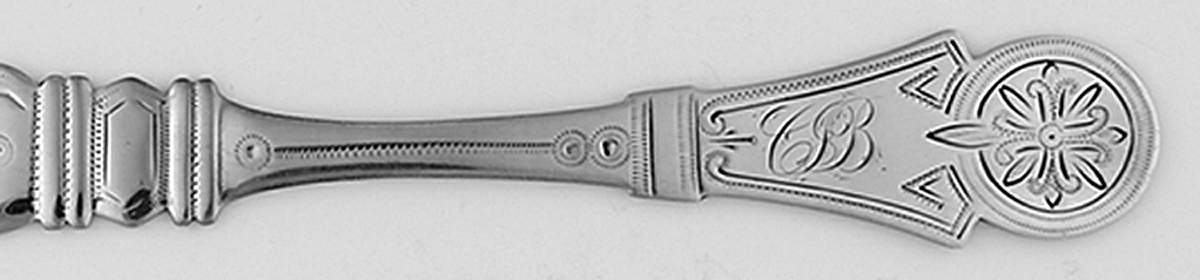 JWT9 (Coin) Flat Handle Bright Cut Master Butter by James Watts Silver-1