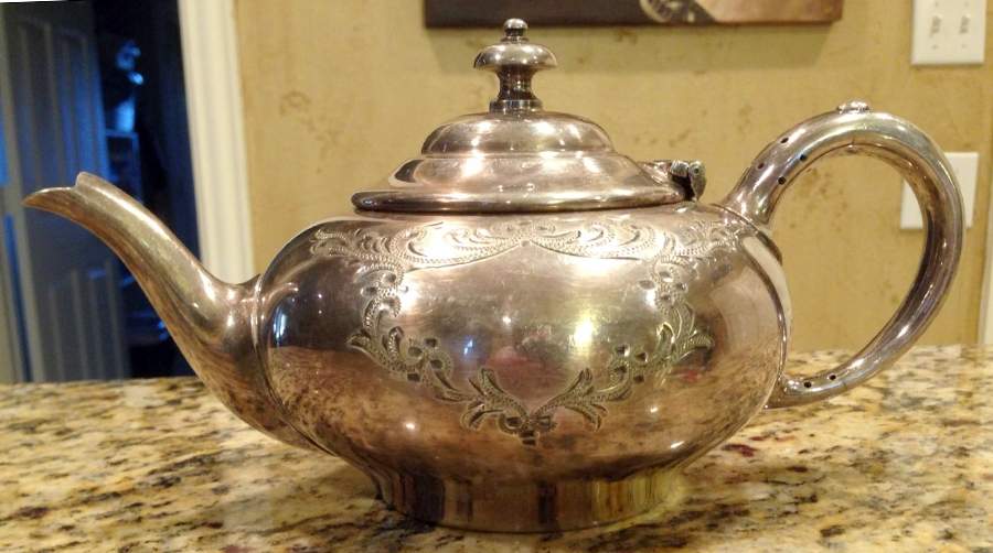 E853 (Silverplate, Hollowware) Teapot by James Dixon & Sons-1