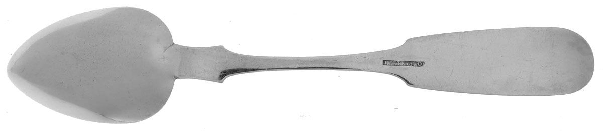 Coin Silver Flatware Tablespoon (Serving Spoon) by James Peters & Co-2