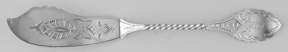 JBO4 (Coin) Flat Handle Bright Cut Master Butter by J Bowman-1