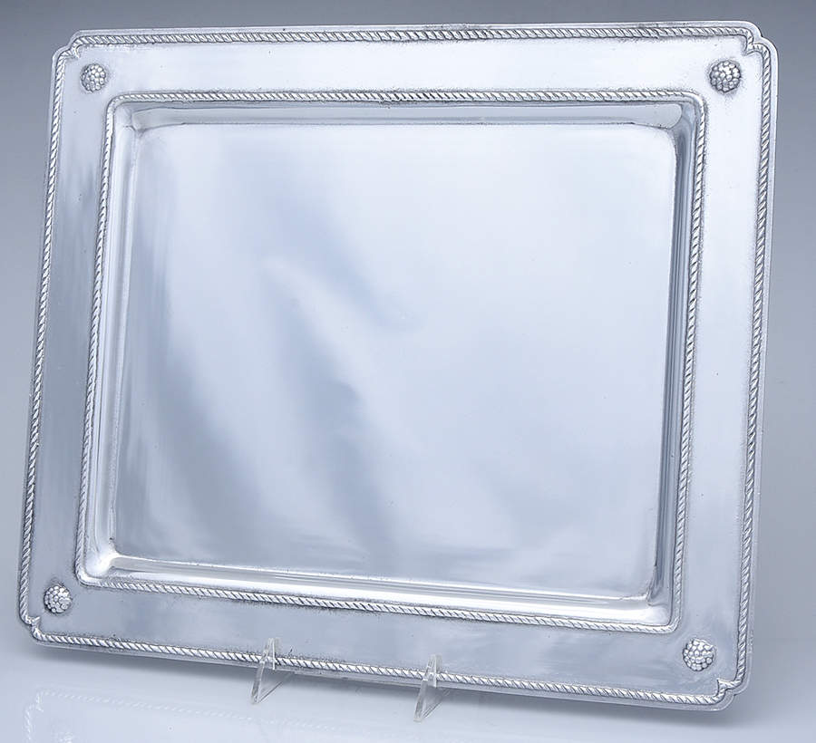 Berry and Thread (Aluminum, Hollowware) 16" Rectangular Tray by Juliska Flatware-1