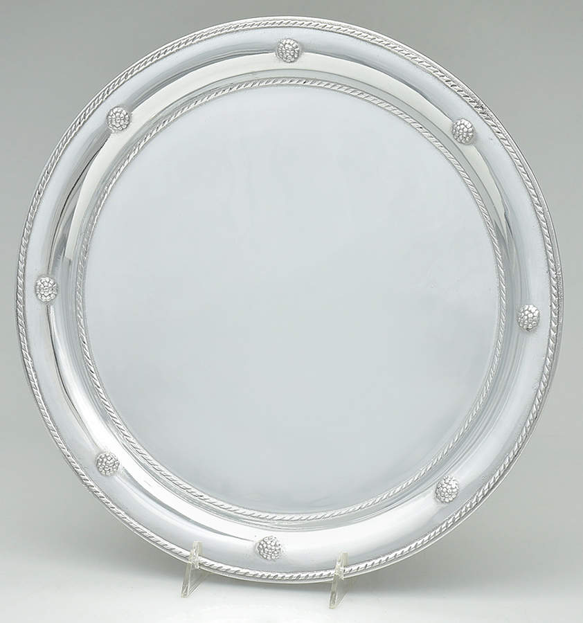Berry and Thread (Aluminum, Hollowware) 14" Round Tray by Juliska Flatware-1