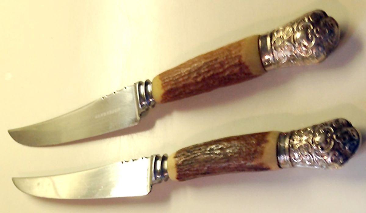 JSS5 (Silverplate) Individual Steak Knife Hollow Handle by John Sanderson & Son-1