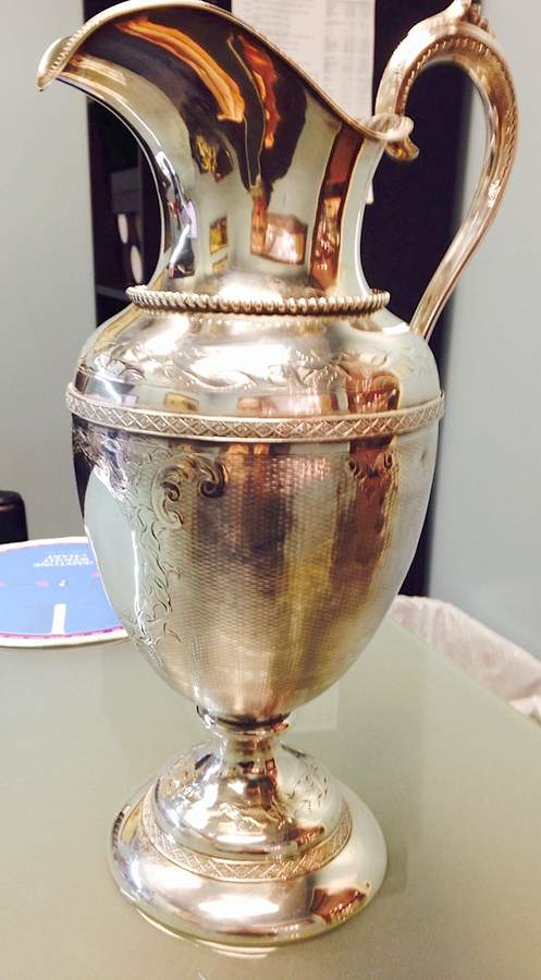 J2C2 (Sterling, Hollowware) Footed Ewer/Pitcher by John Cox & Co-1