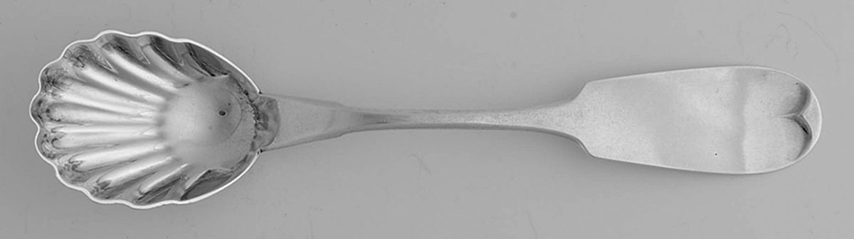 JSO6 (Coin) Sugar Shell Spoon by Joseph Seymour & Co.-1