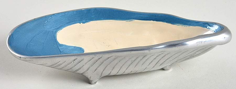 By the Sea-Snow (Aluminum, Hollowware) 8" Shell Shape Bowl by Julia Knight-1