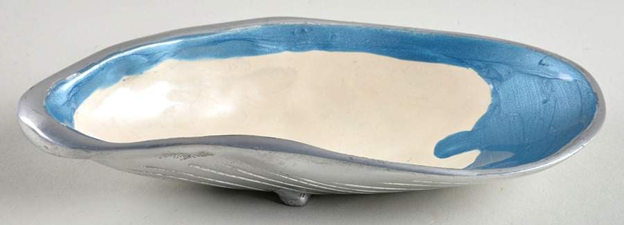 By the Sea-Snow (Aluminum, Hollowware) 6" Shell Shape Bowl by Julia Knight-1