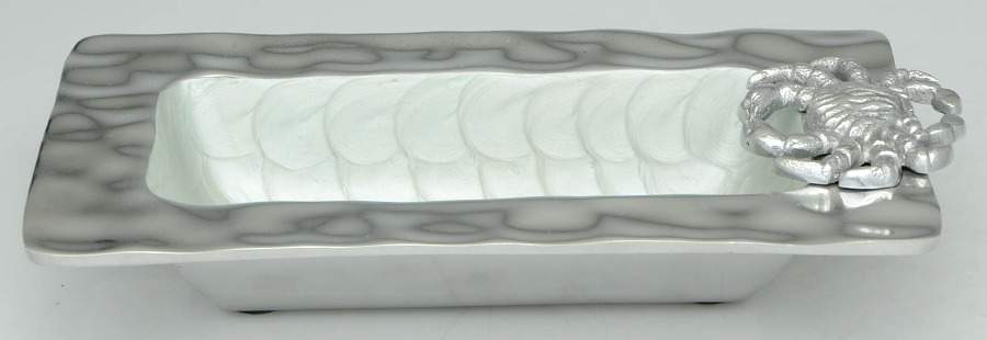 By the Sea-Hydrangea (Aluminum, Hollowware) Cracker Dish by Julia Knight-1