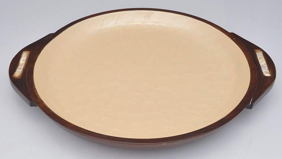 Classic-Snow (Aluminum, Hollowware) 18" Round Wood Tray by Julia Knight-1