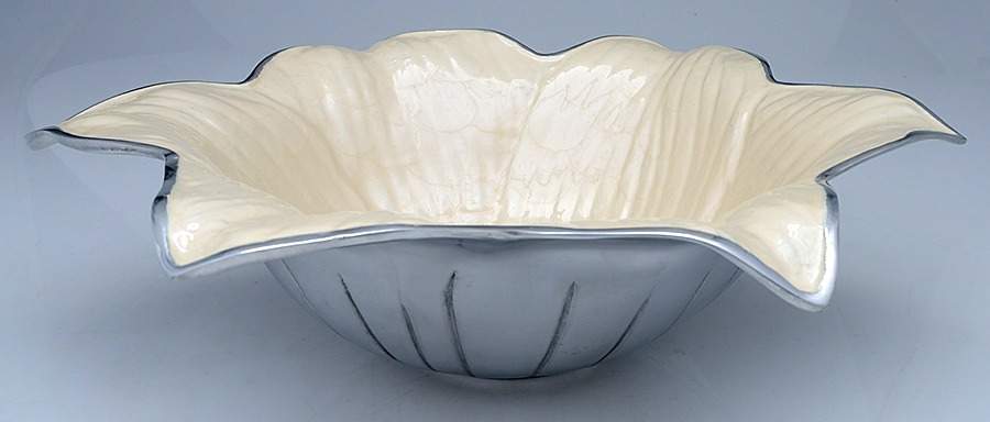 Classic-Snow (Aluminum, Hollowware) 15" Round Bowl by Julia Knight-1