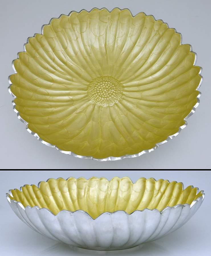 Classic-Kiwi (Aluminum, Hollowware) 15" Round Bowl by Julia Knight-1