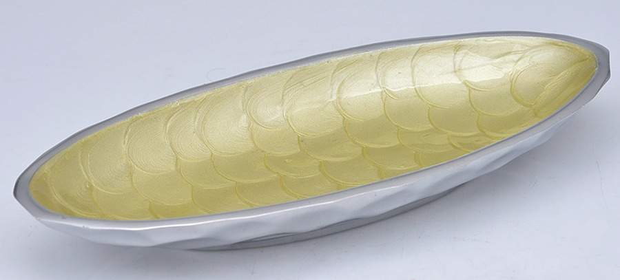 Classic-Kiwi (Aluminum, Hollowware) 9" Oval Bowl by Julia Knight-1