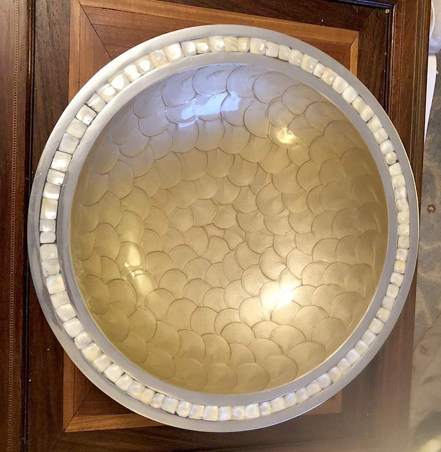 Classic-Toffee (Aluminum, Hollowware) 15" Round Bowl by Julia Knight-1