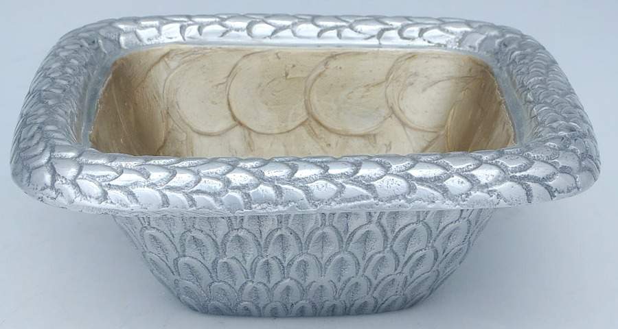 Classic-Toffee (Aluminum, Hollowware) 6" Square Bowl by Julia Knight-1