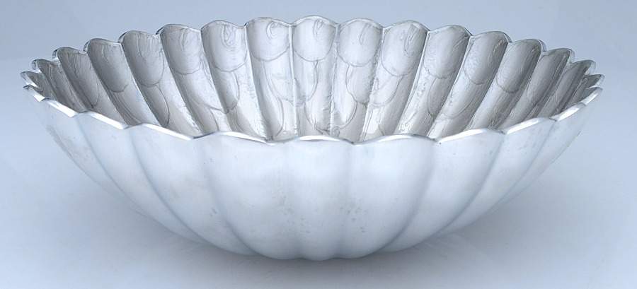 Classic-Platinum (Aluminum, Hollowware) 15" Round Bowl by Julia Knight-1