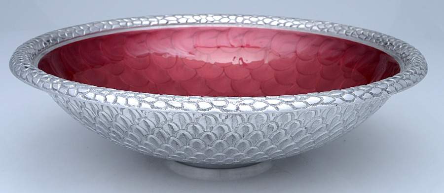 Classic-Pomegranate (Aluminum, Hollowware) 15" Round Bowl by Julia Knight-1