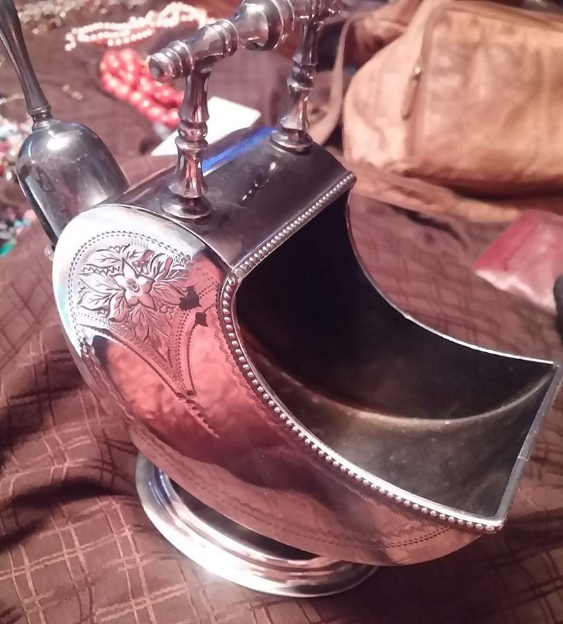 12763 (Silverplate, Hollowware) Sugar Scuttle (Includes a Small Scoop) by James Deakin & Sons-1