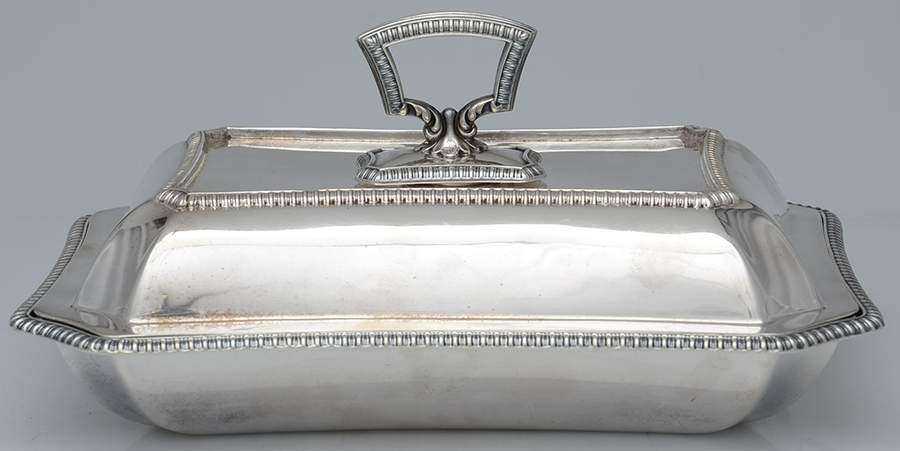 JDS5 (Sterling, Hollowware) Rectangular Covered Vegetable by James Dixon & Sons-1
