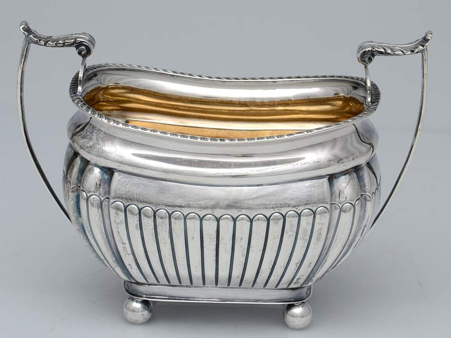 10846 (Sterling, Hollowware) Open Sugar Bowl by John Round & Son, Ltd-1
