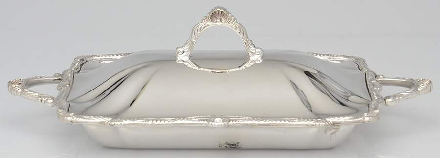 30259 (Silverplate, Hollowware) Rectangular Covered Vegetable by John Round & Son, Ltd-1